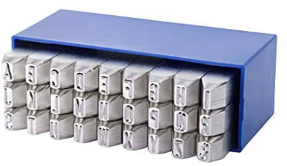 GRAVUREM-NR.1 Schlagbuchstaben, Schlagstempel, Prägestempel - Buchstaben A-Z,& für Edelstahl (VERNICKELTE OBERFLÄCHE) / 5mm