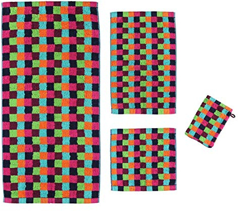 Cawö Handtuch Lifestyle Karo Walk-Frottier bunt Größe 50x100 cm