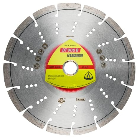 Klingspor Disque à tronçonner diamant dt900b spécial, enregistrement 22,23 mm, diamètre 180 mm, 325027