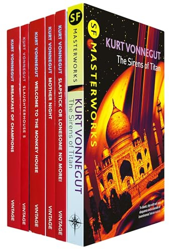Kurt Vonnegut Satirical & Sci-Fi Collection – Sirens of Titan, Slaughterhouse 5, Breakfast of Champions, Welcome to the Monkey House, Mother Night & Slapstick (6-Book Set)