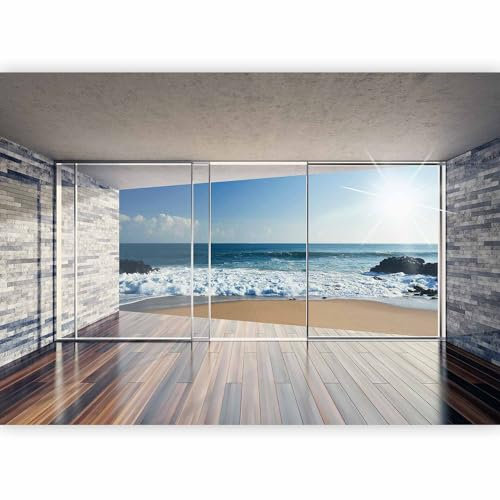 Fotomurales B&D XXL - 400x280 cm XXL Papel pintado tejido no tejido Decoración de Pared decorativos Murales moderna Diseno Fotográfico Paisaje Mar c-B-0058-a-d
