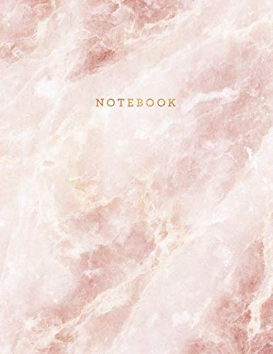 Notebook: Beautiful Rose Pink Marble with Gold Lettering and Inlay - Marble & Gold Notebook | 150 College-ruled Pages | 8.5 x 11 - A4 Size (Office & ... (Journal, Notebook, Diary, Composition Book))
