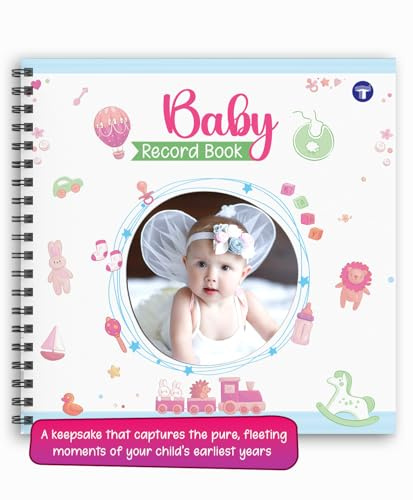 Baby Memory Book Keepsake for Boy or Girl – First 5 Year Baby Journal & Milestone Scrapbook | Gender Neutral Baby Shower Gift & Photo Album from Birth to Age 5