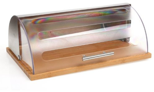 SG Secret de Gourmet 5Five Brotkasten – Aus hochwertigem Bambus und Edelstahl – Brotkorb – Praktisch und mit schönem Design – Langanhaltende Frische und Aroma