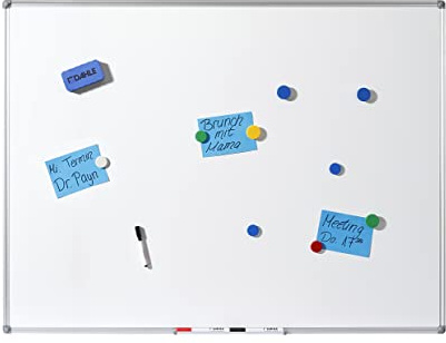 Dahle Basic Whiteboard (Beschreibbare Magnettafel in stabilem Alurahmen, 30 x 45 cm)