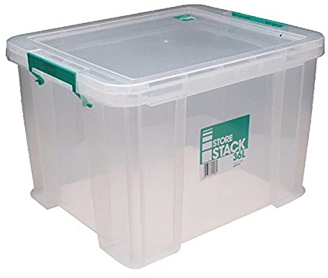 StoreStack 36 Litre Storage Box W480xD380xH320mm Clear RB90124