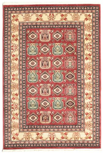 RugVista Kazak Simav Matta, 140 x 200 cm, Röd/Beige