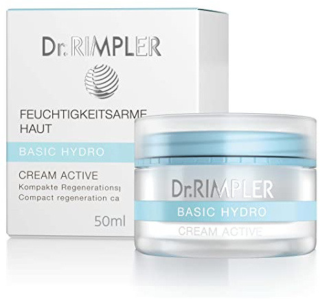 Dr. RIMPLER BASIC HYDRO Cream Active 50 ml - Gesichts-Creme zur Hautregeneration - verleiht der Haut Frische, Elastizität und einen ausgeglichenen Teint - auch als Kälteschutzcreme im Winter geeignet