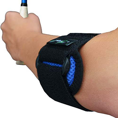 4DflexiSPORT Tennis Elbow Strap (Blue) for Padel & Pickleball – One-size Adjustable Epicondylitis Support for Tendonitis Relief & Forearm Power – Breathable, Non-Slip Compression Unisex Brace