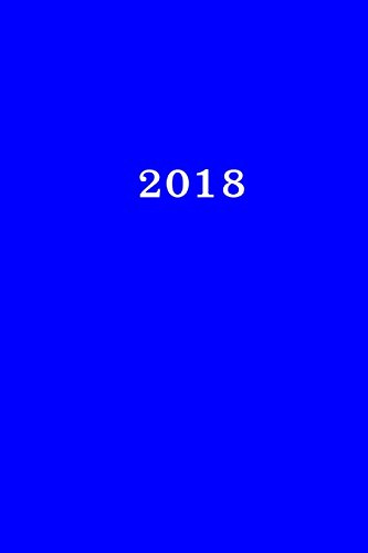 2018: Kalender/Terminplaner: 1 Woche auf 2 Seiten, Format ca. A5, Cover blau