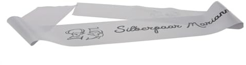 Schärpe für sie oder ihn mit Ihrem individuellen Aufdruck in vielen Farben und für jeden Anlaß: JGA, Baby-Shower, Silber-Hochzeit, die Nr. 1 in Qualität und Individualsierung, Farbe:silber
