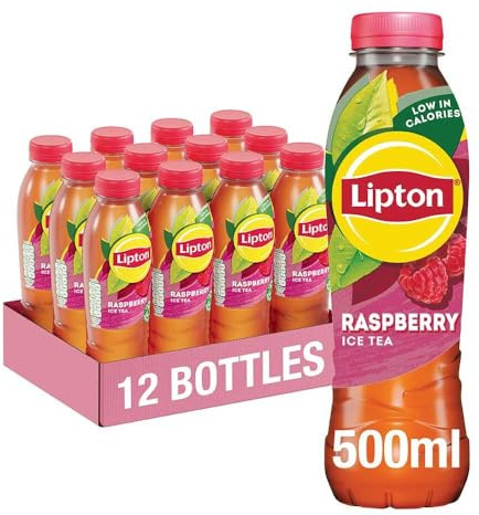 Lipton Ice Tea Raspberry Still Soft Drink 500 ml, confezione da 12