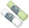 babyCalin - Set 2 lenzuola con angoli Bianco/verde 70x140x17 cm