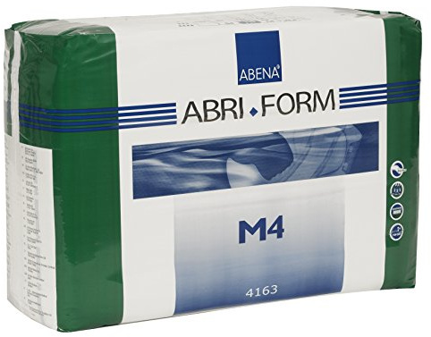 Abena Abri-Form Comfort Plastic-Backed Briefs, Level 4, (Medium To Large Sizes) Medium, 14 Count