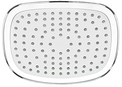 Cornat Kopfbrause CURVE chrom/weiß / Duschkopf / Regendusche / Duschbrause / Wellnessdusche / Badezimmer / TECBW3305