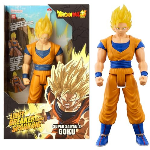 Bandai - Dragon Ball Super - Action Figure Gigante con Fuzione 30 cm - Super Saiyan 2 Goku Luci e Suoni Sparking - Licenza Ufficiale Dragon Ball - Giocattolo per bambini dai 4 anni in su - 38566
