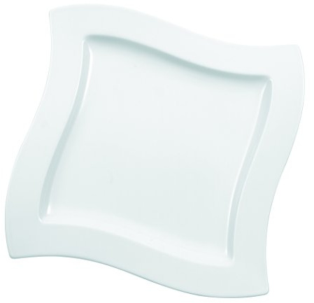 Villeroy & Boch New Wave Speiseteller, 4er Set, Premium Porzellan, Made in Germany, 26,7 cm | Premium Porzellan, Made in Germany, spülmaschinengeeignet, mikrowellengeeignet