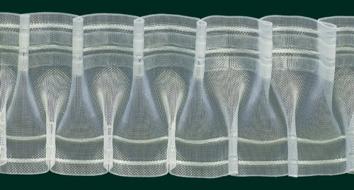 Ruther & Einenkel Gardinenband, PES, halbtransparent, 1000 x 8 x 0.1 cm