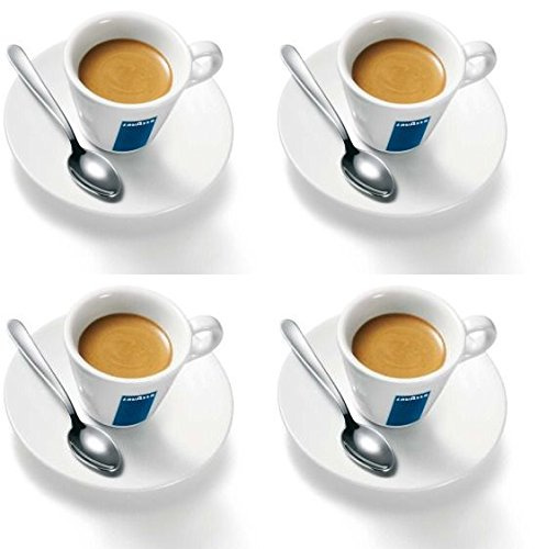 4 X Lavazza Espresso Tassen und Untertassen -Kapazität cc 75, height mm 58