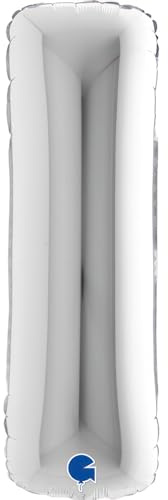 Riesenbuchstabe Folienballon 40/102cm | Silber #I