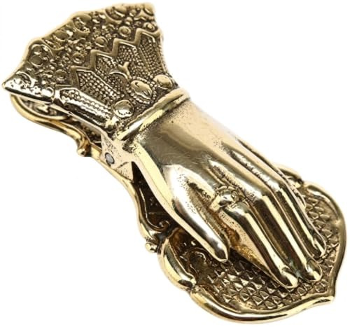 Hand Büroklammer-Schreibtisch in Messing glänzend Papierklammern