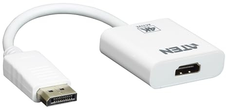 ATEN Conv./Boost 4K Active DISPLAYPORT TO HDMI Converter, 3D DISPLAYPORT/HDMI, DISPLAYPORT Male, HDMI Type A Female, Male Connector/Female Connector, Blanco