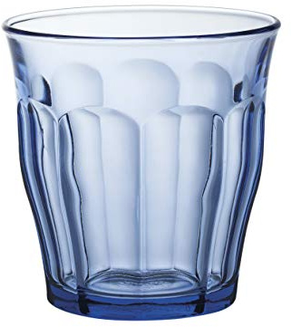 Duralex 1028BC04C0111 Picardie Marine dricksglas, vattenglas, juiceglas, 310 ml, glas, blå, 4 stycken