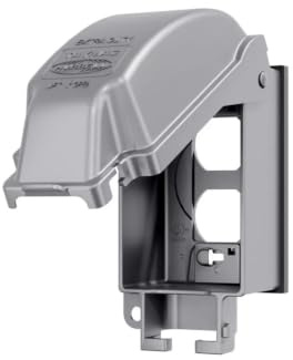 TayMac MX3200 RaynGuard Extra Duty Metal Weatherproof in-Use Cover, 1-Gang, Gray, 3.55 x 3.37 x 6.12 inches