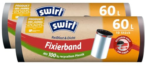 2x Swirl Fixierband M??llbeutel 60L (10 stk./Rolle)