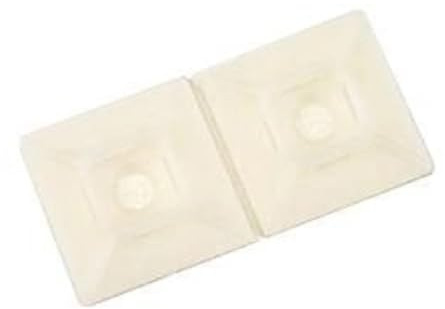 3M Cable Tie Mounting Base CTB1X1NTA-C, 4-way Adhesive Mount, Pack of 100