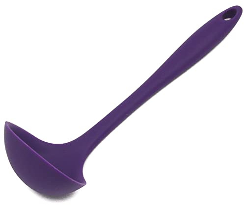 Chef Craft Premium Silicone Cooking Ladle, 11.25 inch, Purple