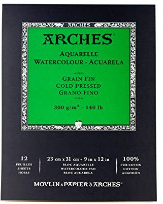 Arches 1795092 Aquarellblock, Holz, weiß, 31 x 23 x 1 cm