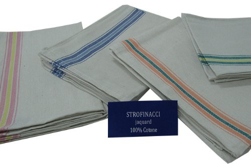 CARILLO Strofinacci da cucina asciugapiatti 12 pezzi jacquard 100 cot 50x70 cm H139