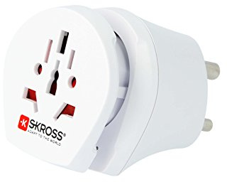 SKROSS Combo World to India: Reiseadapter für Reisen aus der ganzen Welt in Länder, die den indischen oder den Schuko-Standard verwenden