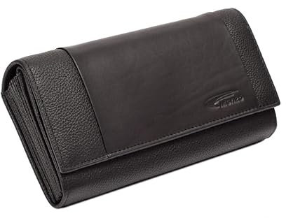 Menzo Kellnerbörse aus echten Leder, Kellnertasche, Kellnerportemonnaie, Kellnerbeutel schwarz