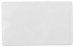 Visitenkartentaschen Visitenkartenhüllen selbstklebend transparent 95x60mm BxH kurze Seite offen - Menge wählbar 100, 300, 500 Stück