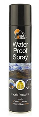 Out & About Water Proof Spray Fabric Protector Waterproofing for Shoes Tents Cloth 300ml New