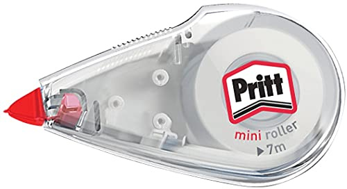 PRITT Korrekturroller MINI | Sofortiges Nachschreiben | Ultra sauberes Ergebnis | 7 m Band | feine Breite 4,2 mm