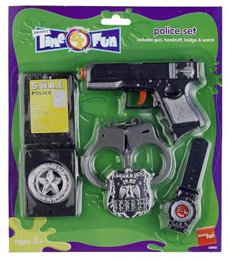 Smiffys Panoplie de policier avec arme, menottes, insigne et montre Halloween
