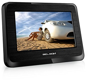 Belson BS-118V3 - Lettore DVD, USB e SD portatile con schermo LCD TFT 7 16:9, nero