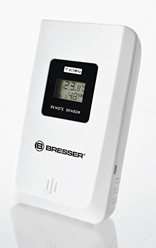 Bresser 7009994 Wetterstation Thermo-/Hygro-Sensor 3CH Außensensor für Bresser Wetterstationen 9501200, 9501201, 9501202, 7007400, 9.5x6x3 cm, Weiß