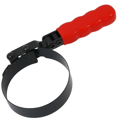 Neilsen CT3020 Oil Filter Wrench with Swivel Band - Adjustable 76mm to 98mm Oil Filter Removal Tool with Vinyl Handle