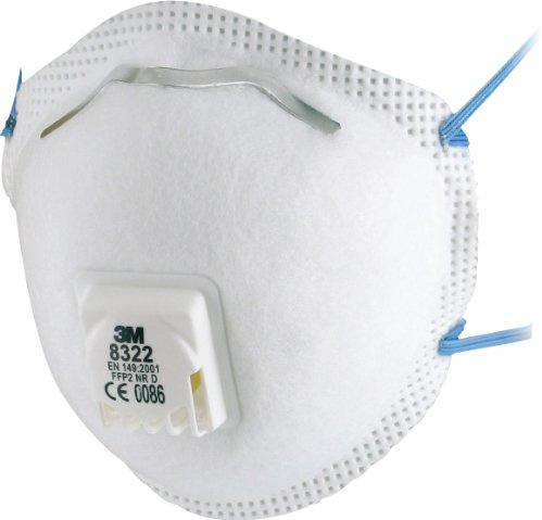 3M 70071534070 FFP2 NR D Respirateur avec vanne extérieure à débit de refroidissement, 10 pièces