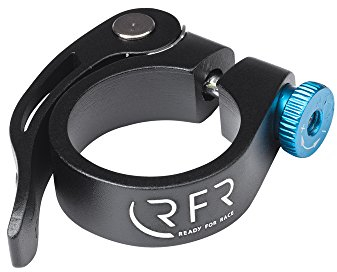 RFR Sattelklemme mit Schnellspanner 31.8mm / 34.9mm schwarz/blau: Größe: 31.8mm