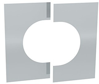 Wandblende/Deckenblende zweiteilig 0°- 30° für doppelwandige Schornsteine DW; Ø 160mm Innendurchmesser, Edelstahl
