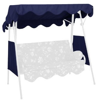 Angerer Freizeitmöbel GmbH Hollywoodschaukel Sonnendach - passend für viele 2-Sitzer Hollywoodschaukeln - Schaukeldach Made in Germany (Swingtex blau, 150 x 120 cm)
