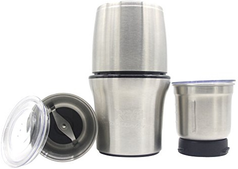 Revel CCM102 Wet and Dry Grinder with Two Separate Bowls, Stainless Steel
