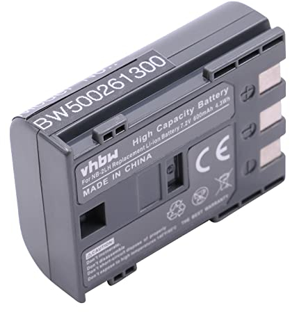 vhbw Batería Compatible con Canon Legria MV900, MV930, MV950, MV960, MV830i, MVX200, MV850i, MV890 cámara de vídeo (600 mAh, 7,2 V, Li-Ion)