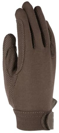 Shires Barnhandskar, bomull (kornig struktur), damer unisex baby – pojkar män, ., bruna, M – 4–5 år