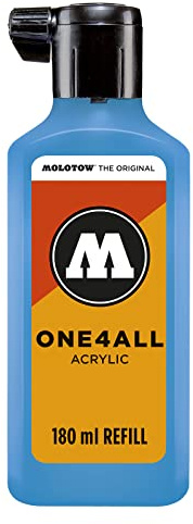 Molotow ONE4ALL Refill Acryl, Farbe 161 schock blau mittel 180 ml, Nachfülltinte für Permanentmarker